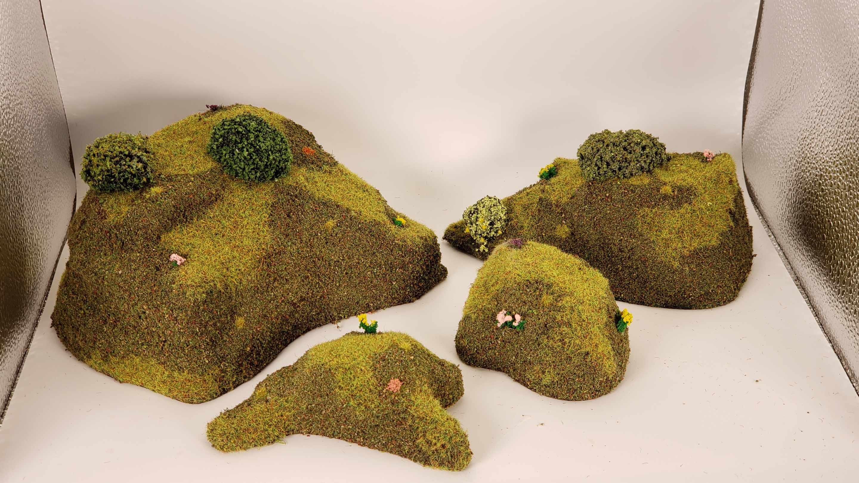 10 Piece Handcrafted Forest & Hill Terrain Set – 28mm Wargaming Scenery