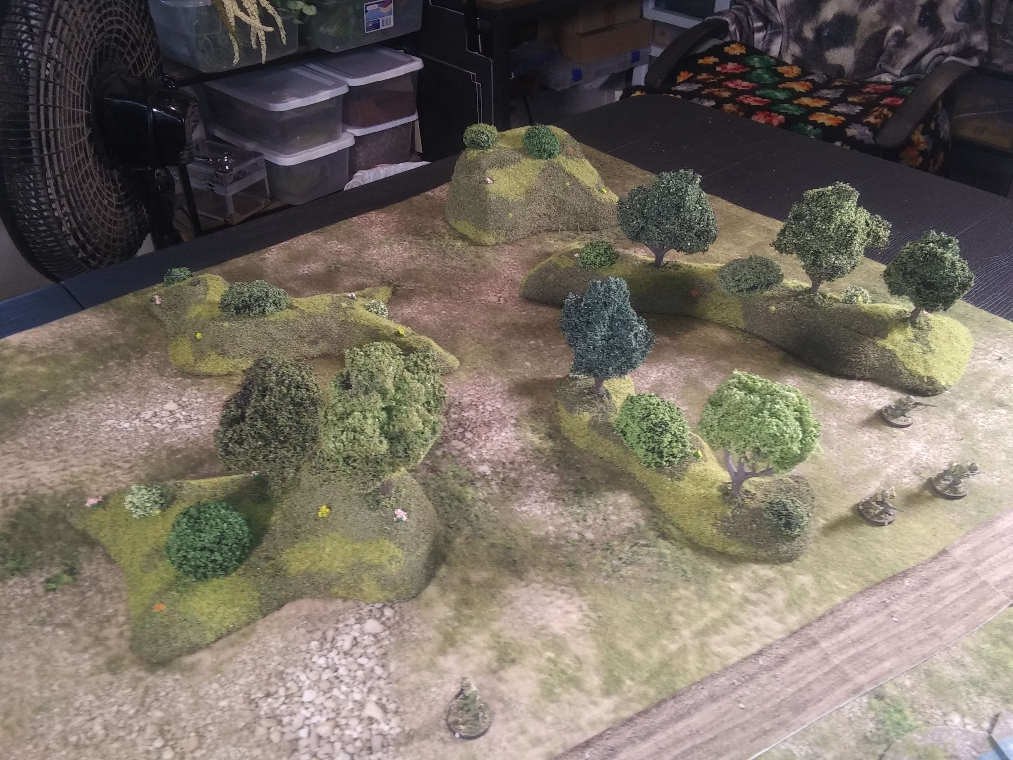 10 Piece Handcrafted Forest & Hill Terrain Set – 28mm Wargaming Scenery