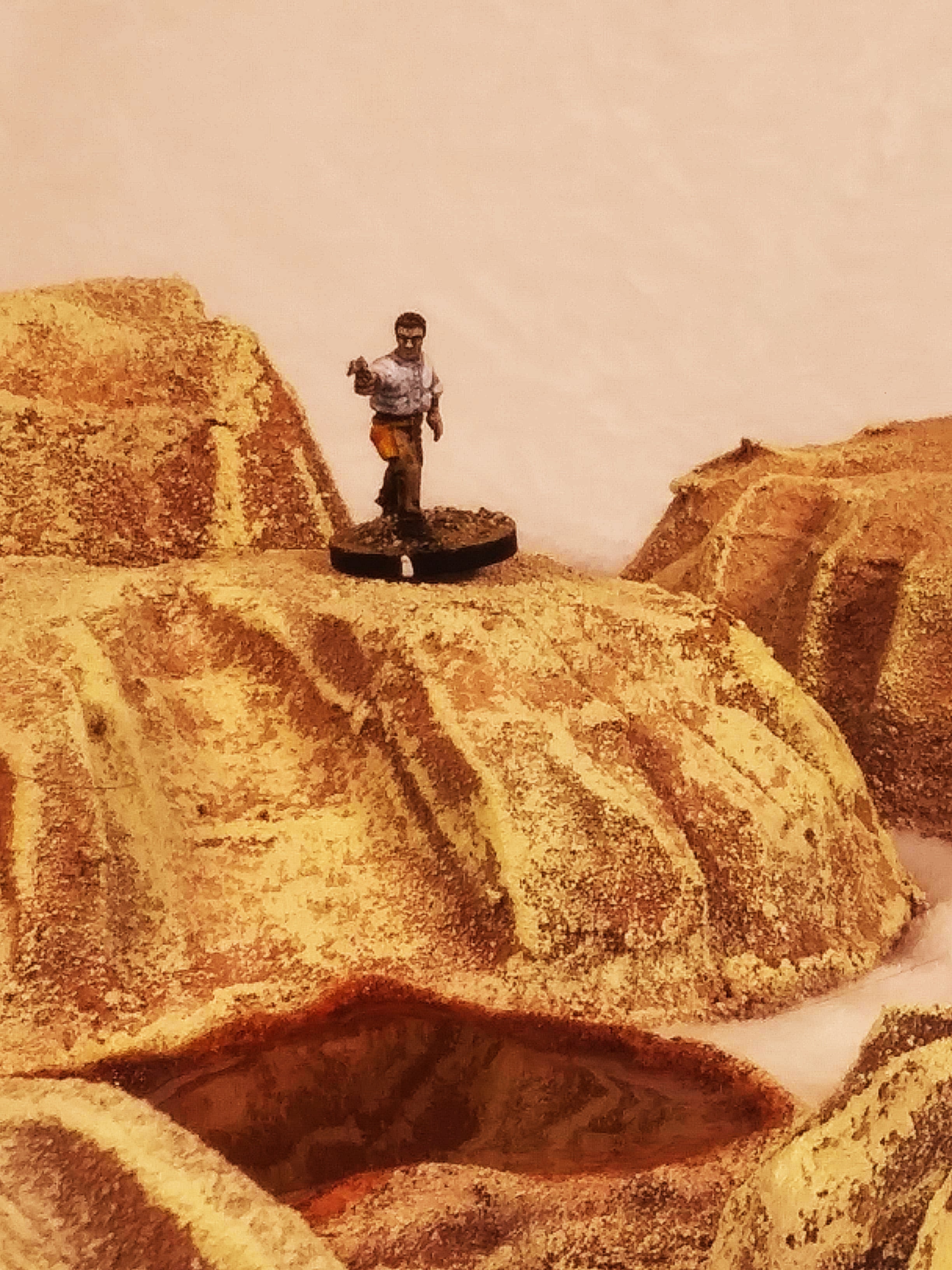 16-Piece Handcrafted Desert Terrain Set – Rocky Outcrops & Wasteland Scenery