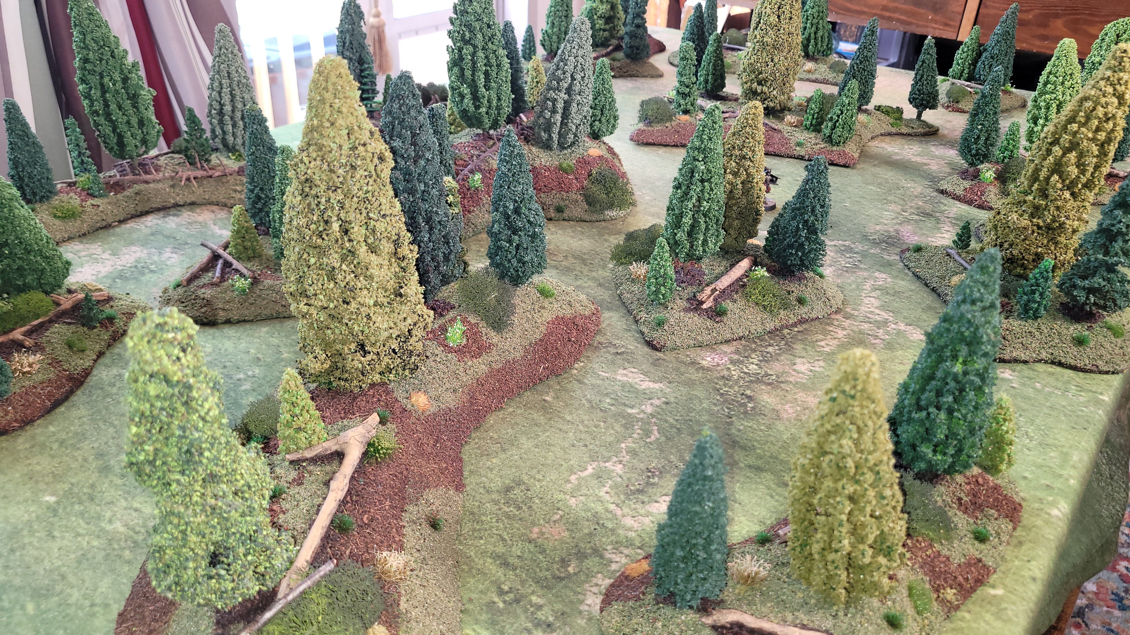 15-Piece Modular Pine Forest Terrain Set – 28mm Wargaming Scenery