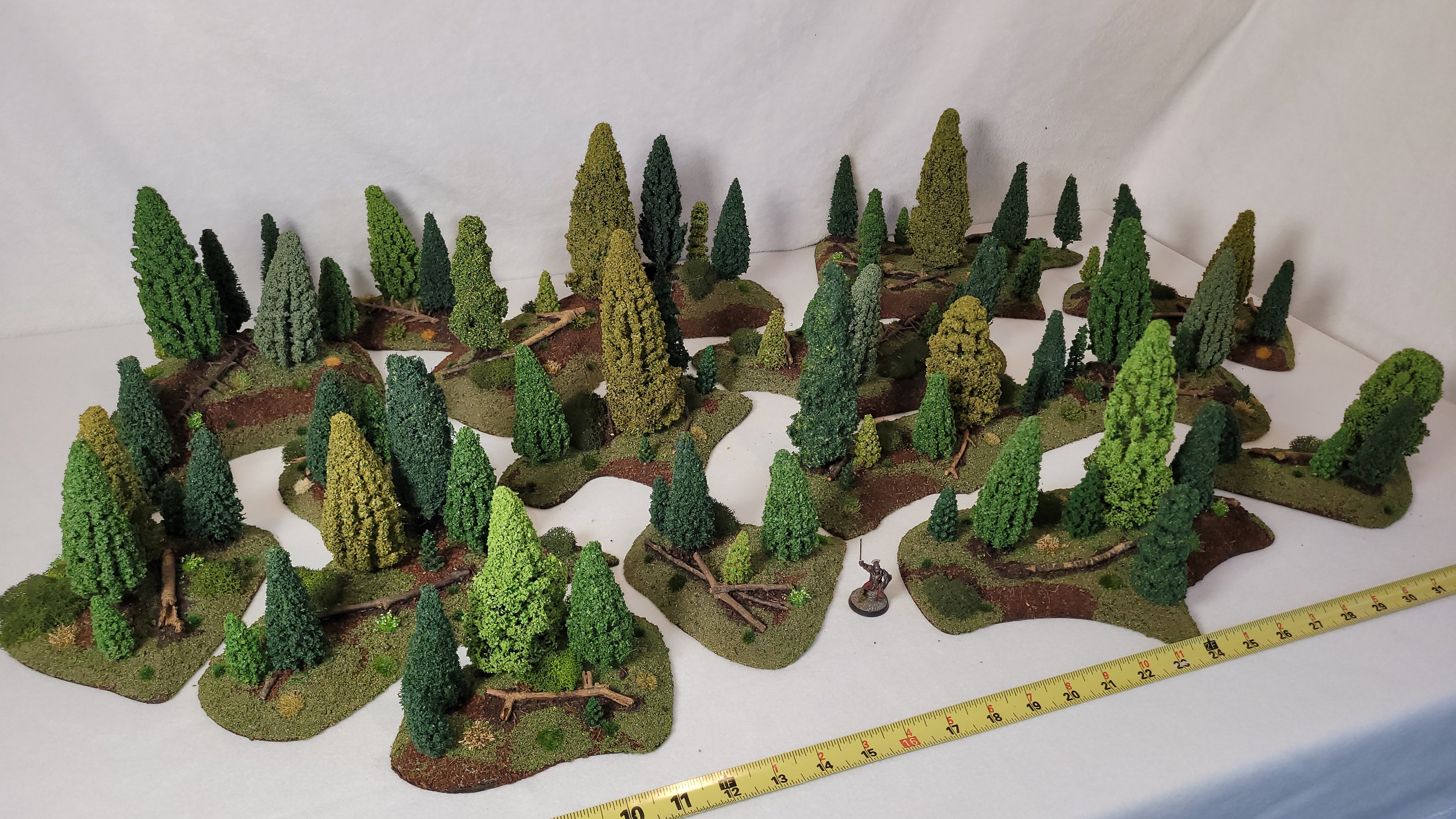 15-Piece Modular Pine Forest Terrain Set – 28mm Wargaming Scenery