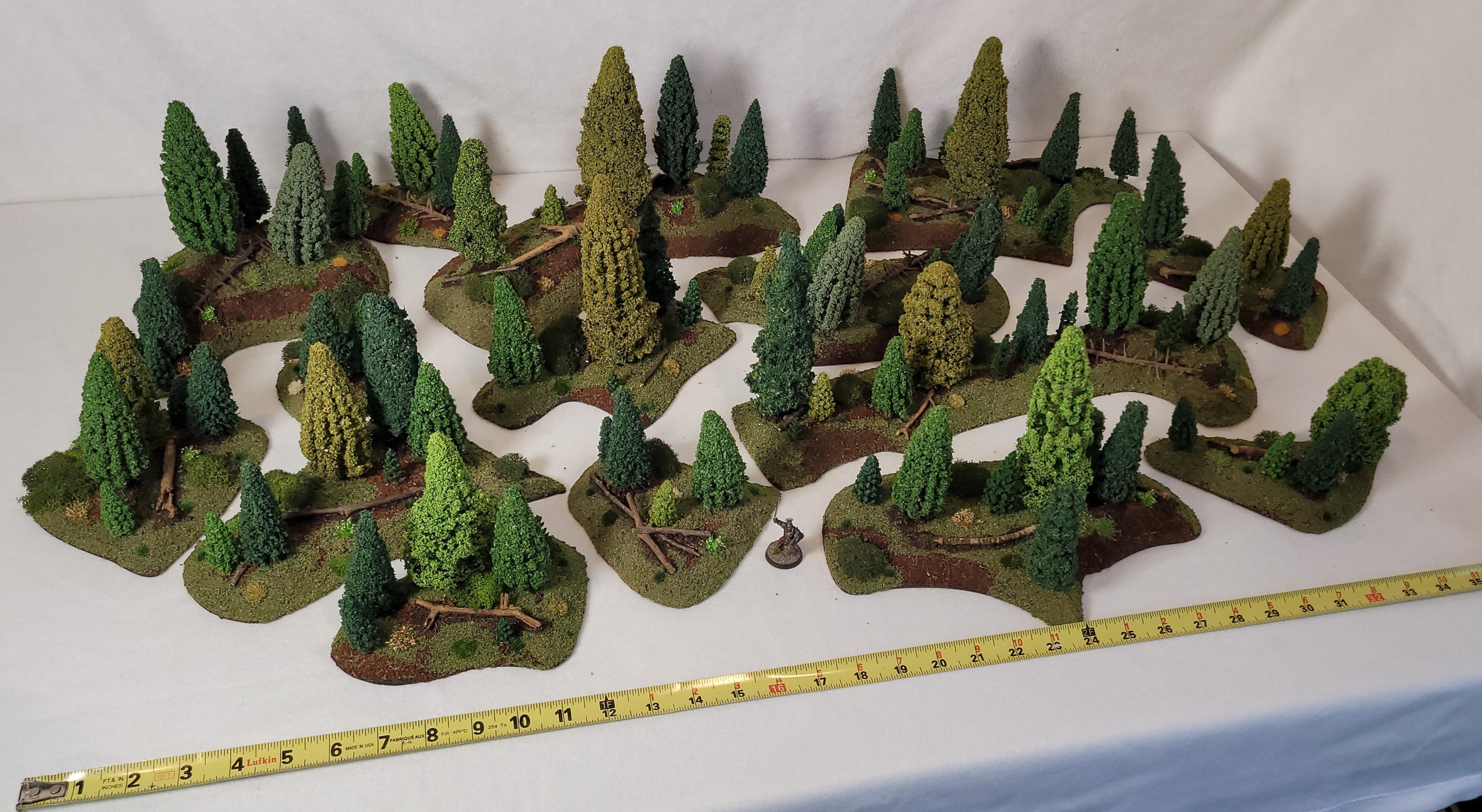 15-Piece Modular Pine Forest Terrain Set – 28mm Wargaming Scenery