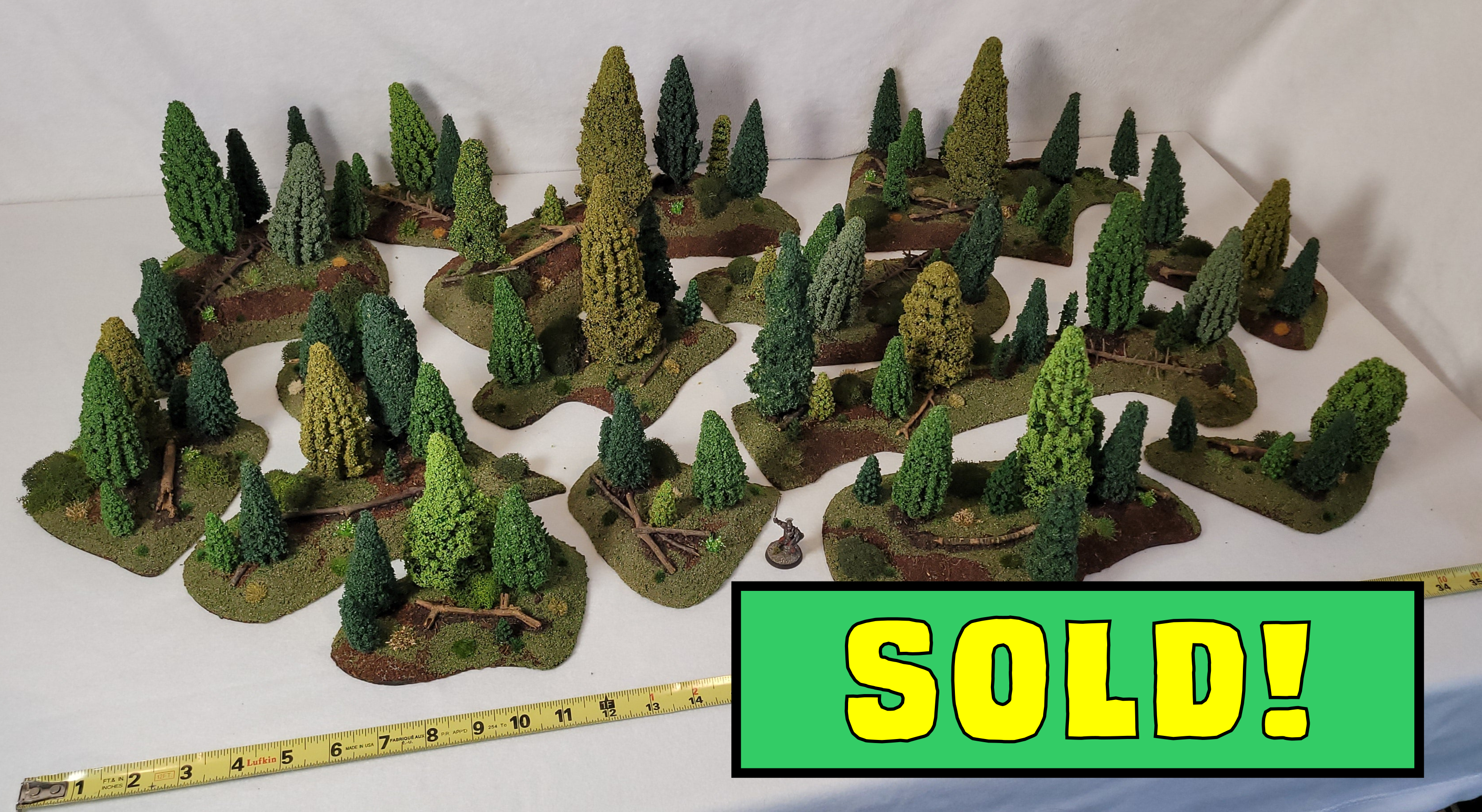 19-Piece Modular 28mm Pine Forest Terrain Set – SHIPS FREE!