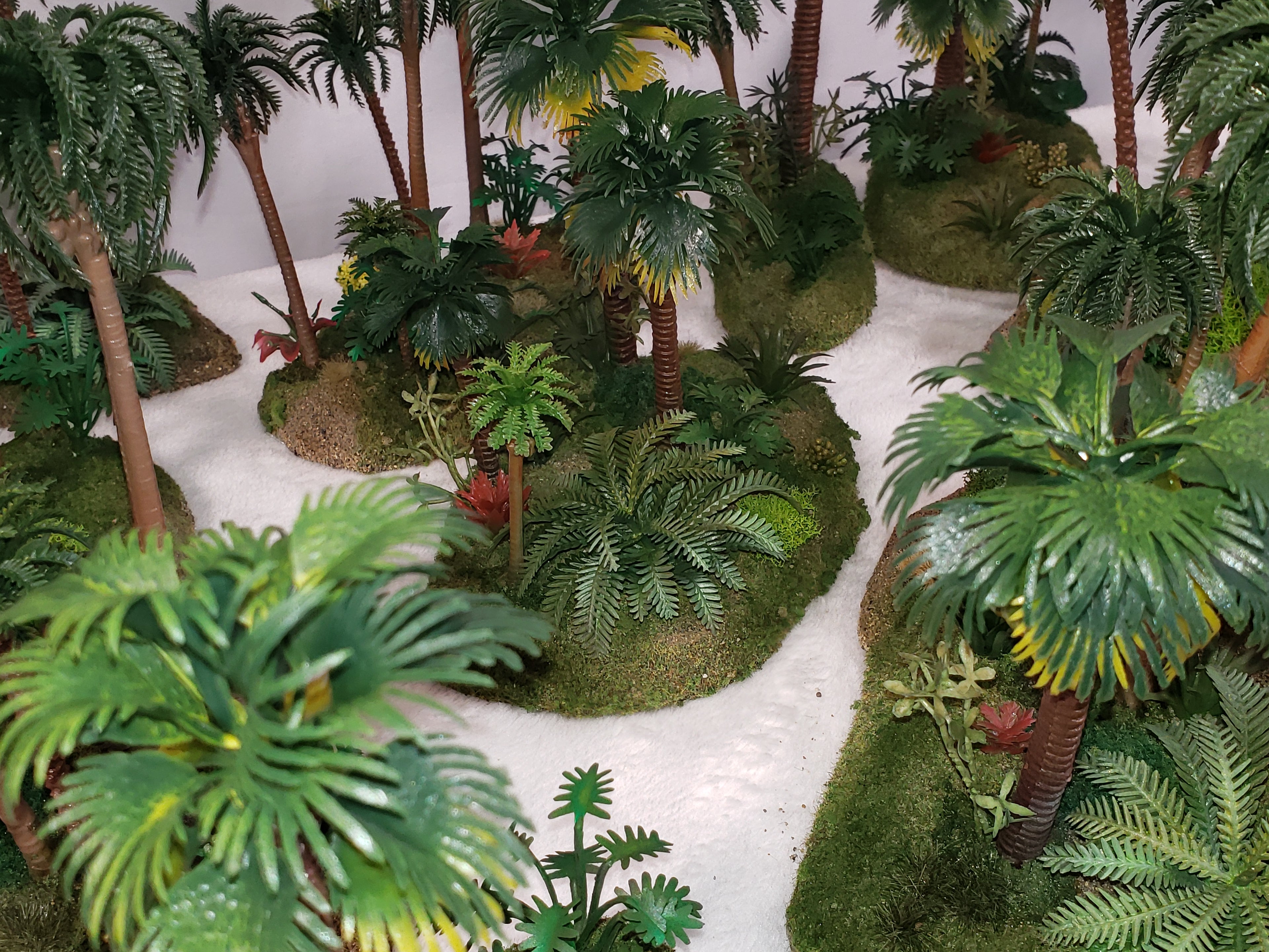 Mega Jungle Set - 25 Premium 28mm Terrain Pieces + 20 Bases + Matching Flock | Ready-to-Play Tropical Battlefield