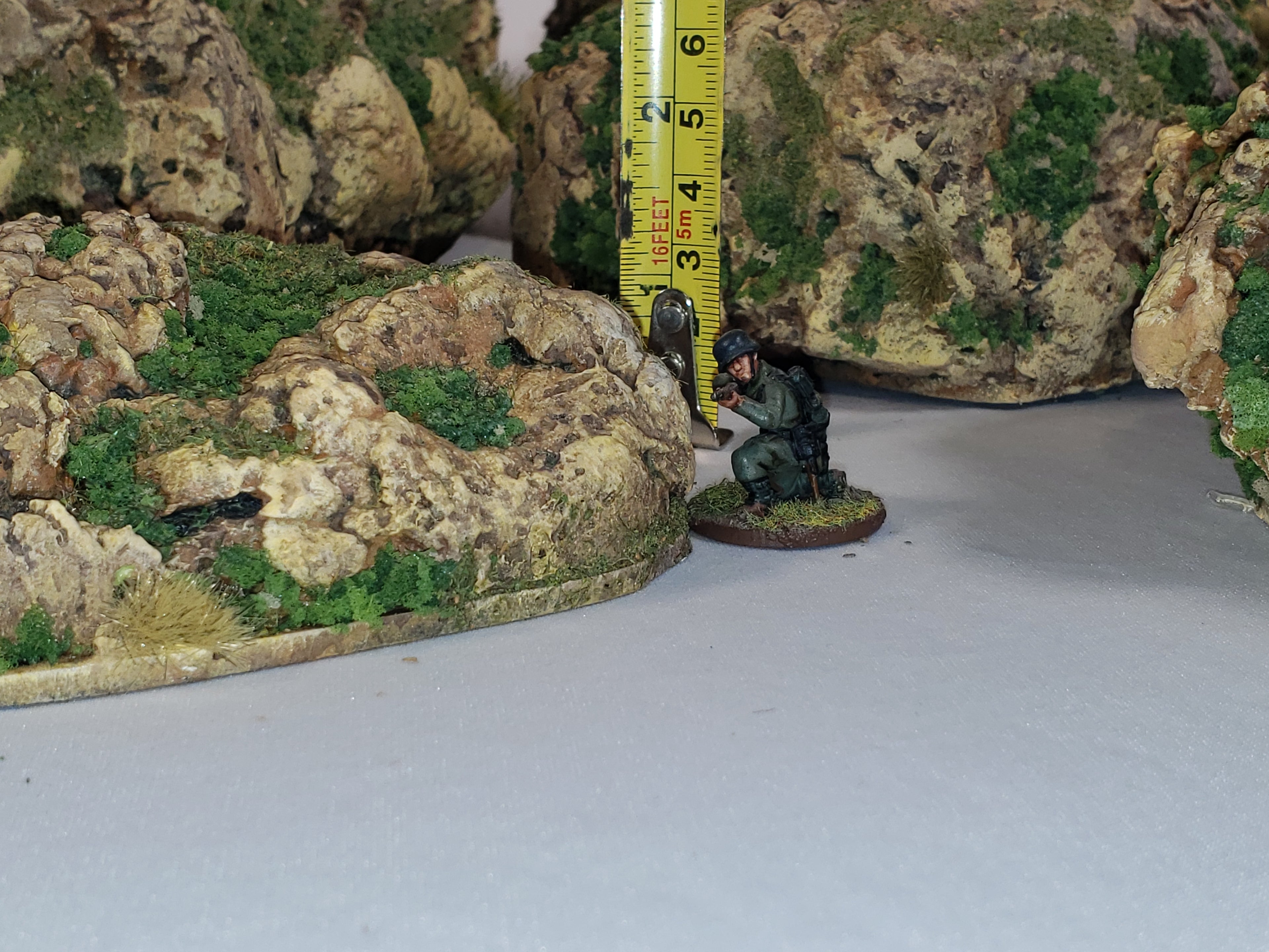 11-Piece Desert Rock & Hill Terrain Set | 28mm Wargaming | Painted & Flocked | Ready to Play