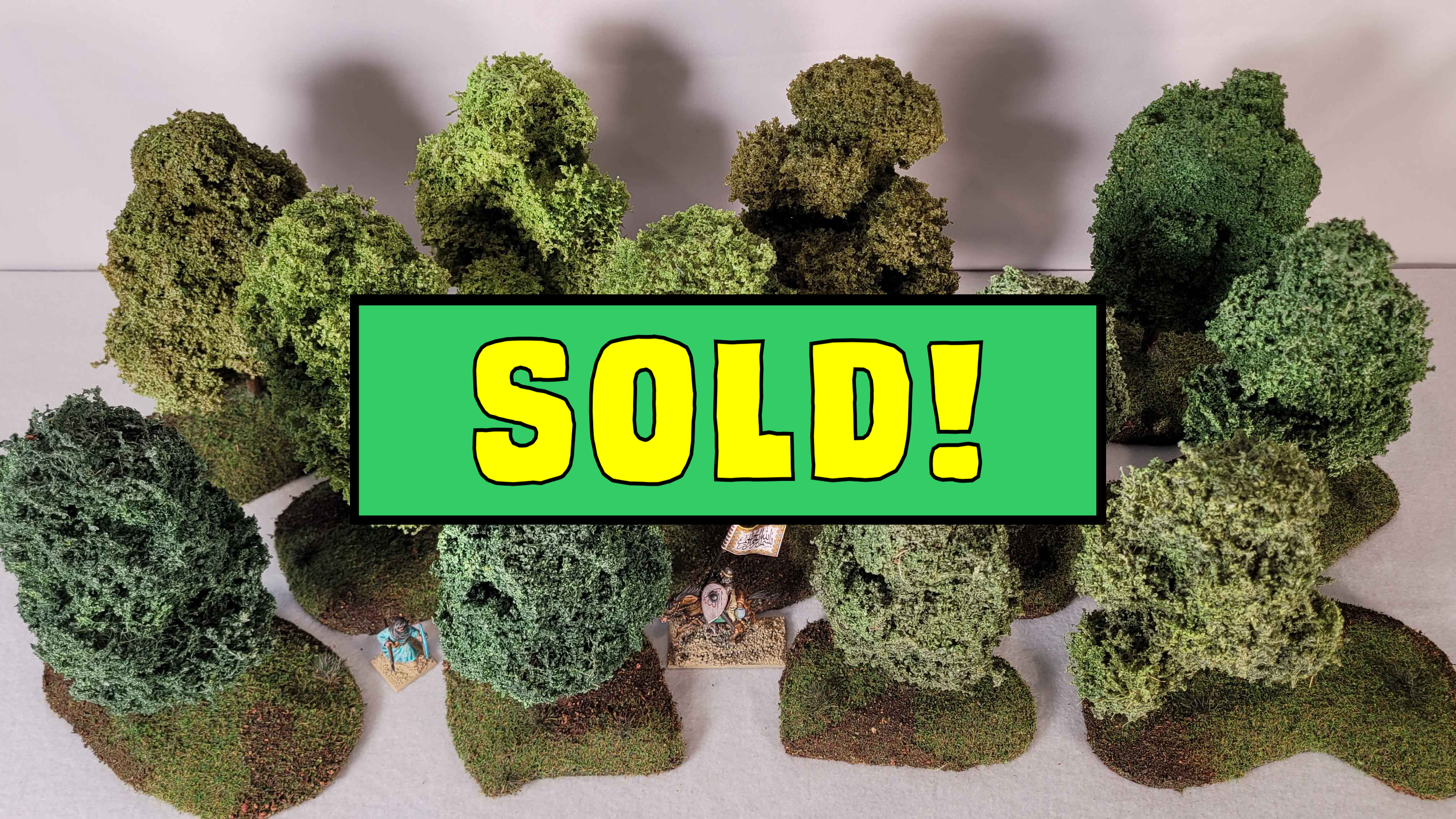 12 Woodland Tree Set | Hand-Made MDF Bases | Tabletop Wargaming Forest Scatter