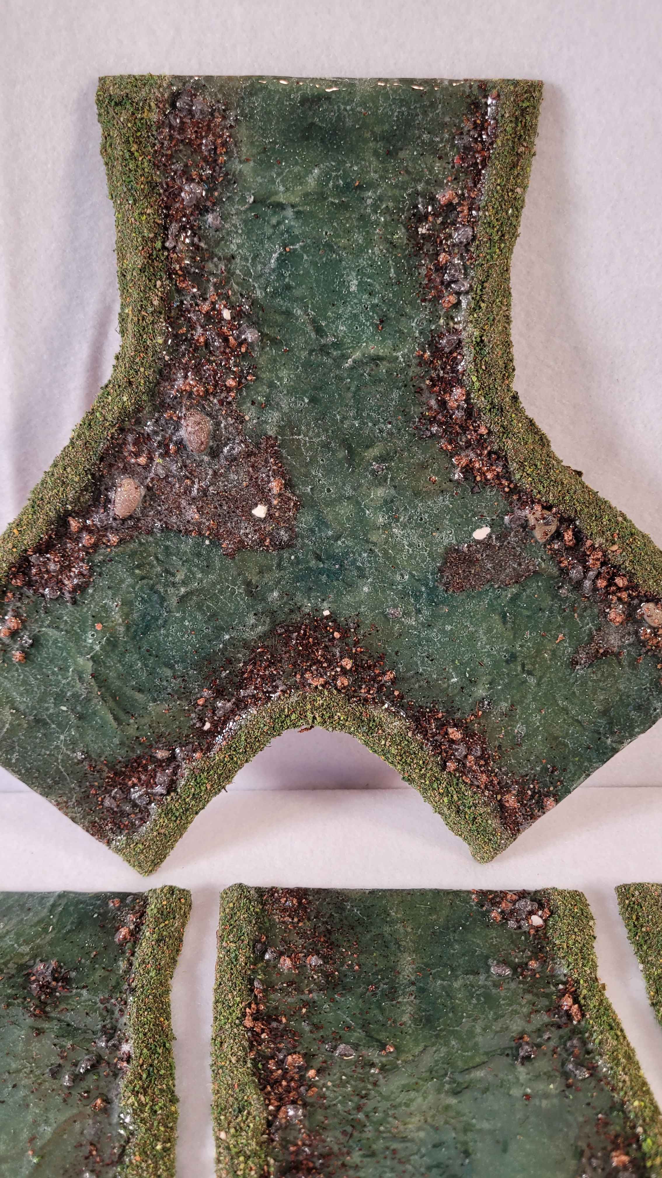 Handmade River Terrain Set – Modular Wargaming River Sections | 28mm Scale | Acrylic Base | Wargame Terrain by Chan