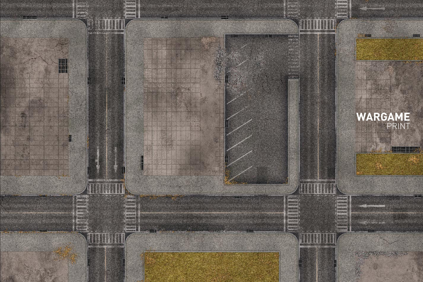 FeltPro™ Precinct — Modern City Street Wargame Mat | 28mm–32mm