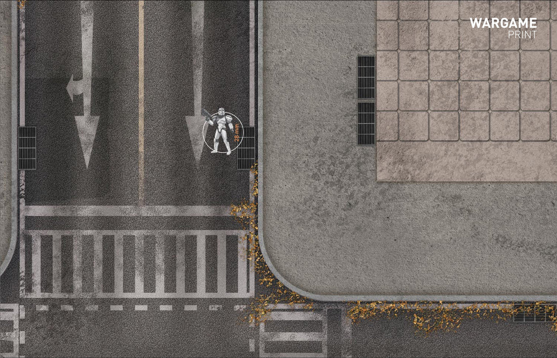 FeltPro™ Precinct — Modern City Street Wargame Mat | 28mm–32mm