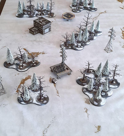 FeltPro™ Deep Winter — Snow Wargame Mat | Frozen Battlefield Terrain