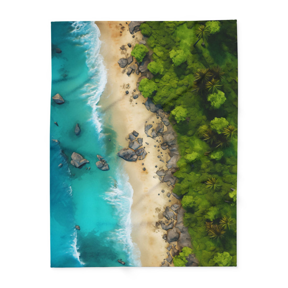 Beach Rocks FeltPro™ Cloth Battle Mat