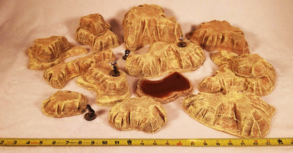 16-Piece Handcrafted Desert Terrain Set – Rocky Outcrops &amp; Wasteland Scenery