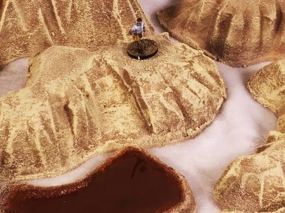 16-Piece Handcrafted Desert Terrain Set – Rocky Outcrops &amp; Wasteland Scenery