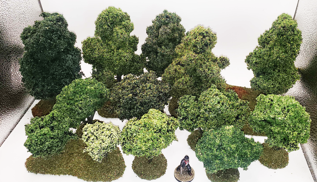 28mm Handmade Tree Set (13 trees)