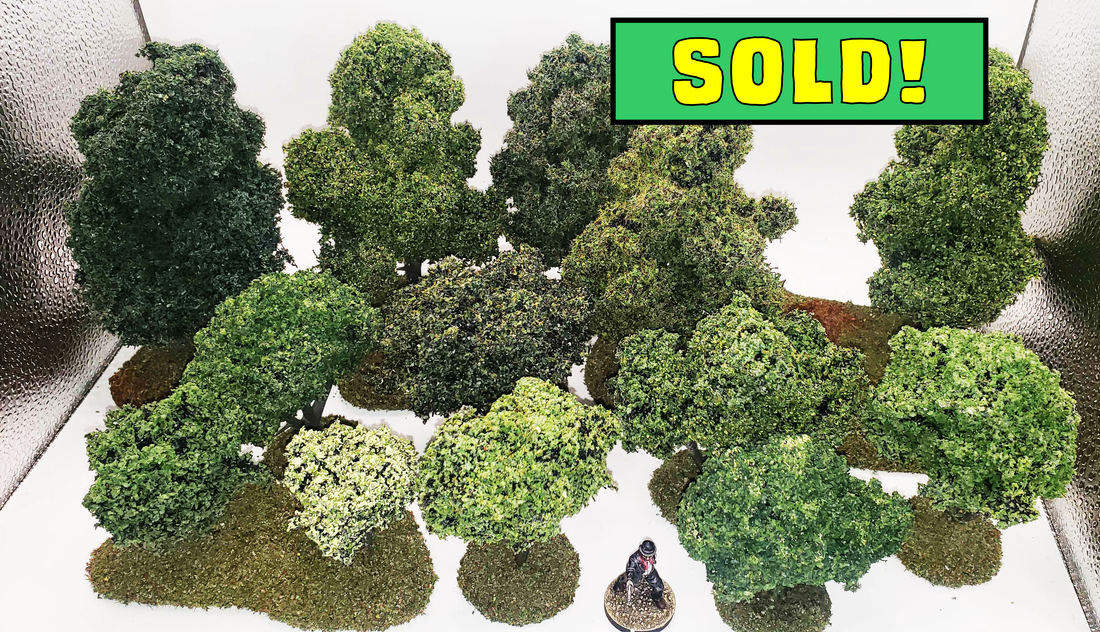28mm Handmade Tree Set (13 trees) - SHIPS FREE!