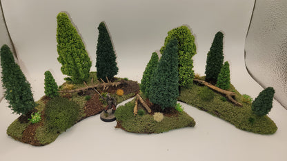 15-Piece Modular Pine Forest Terrain Set – 28mm Wargaming Scenery