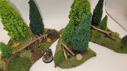 15-Piece Modular Pine Forest Terrain Set – 28mm Wargaming Scenery