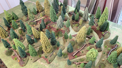 15-Piece Modular Pine Forest Terrain Set – 28mm Wargaming Scenery