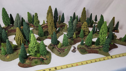 15-Piece Modular Pine Forest Terrain Set – 28mm Wargaming Scenery