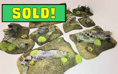 Ancient Stone Ruins Scatter Terrain Set – 28mm Modular Wargaming Scenery SHIPS FREE