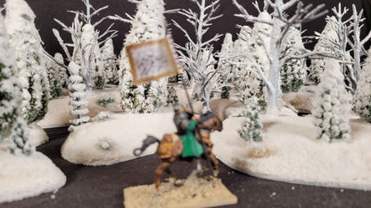 Winter Warfare Terrain Set – 20-Piece Hand-Made Snow Forest Collection (28mm, MDF Bases)