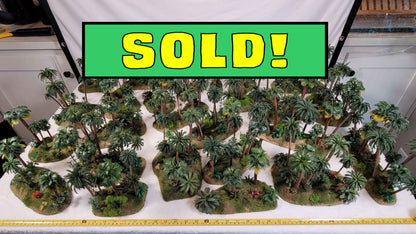 Mega Jungle Set - 25 Premium 28mm Terrain Pieces + 20 Bases + Matching Flock | Ready-to-Play Tropical Battlefield