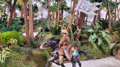 Mega Jungle Set - 25 Premium 28mm Terrain Pieces + 20 Bases + Matching Flock | Ready-to-Play Tropical Battlefield