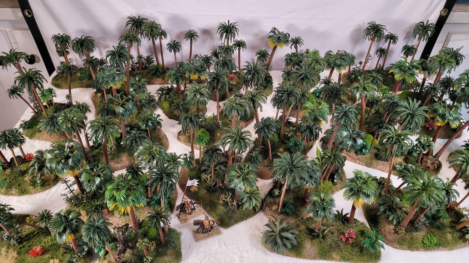 Mega Jungle Set - 25 Premium 28mm Terrain Pieces + 20 Bases + Matching Flock | Ready-to-Play Tropical Battlefield