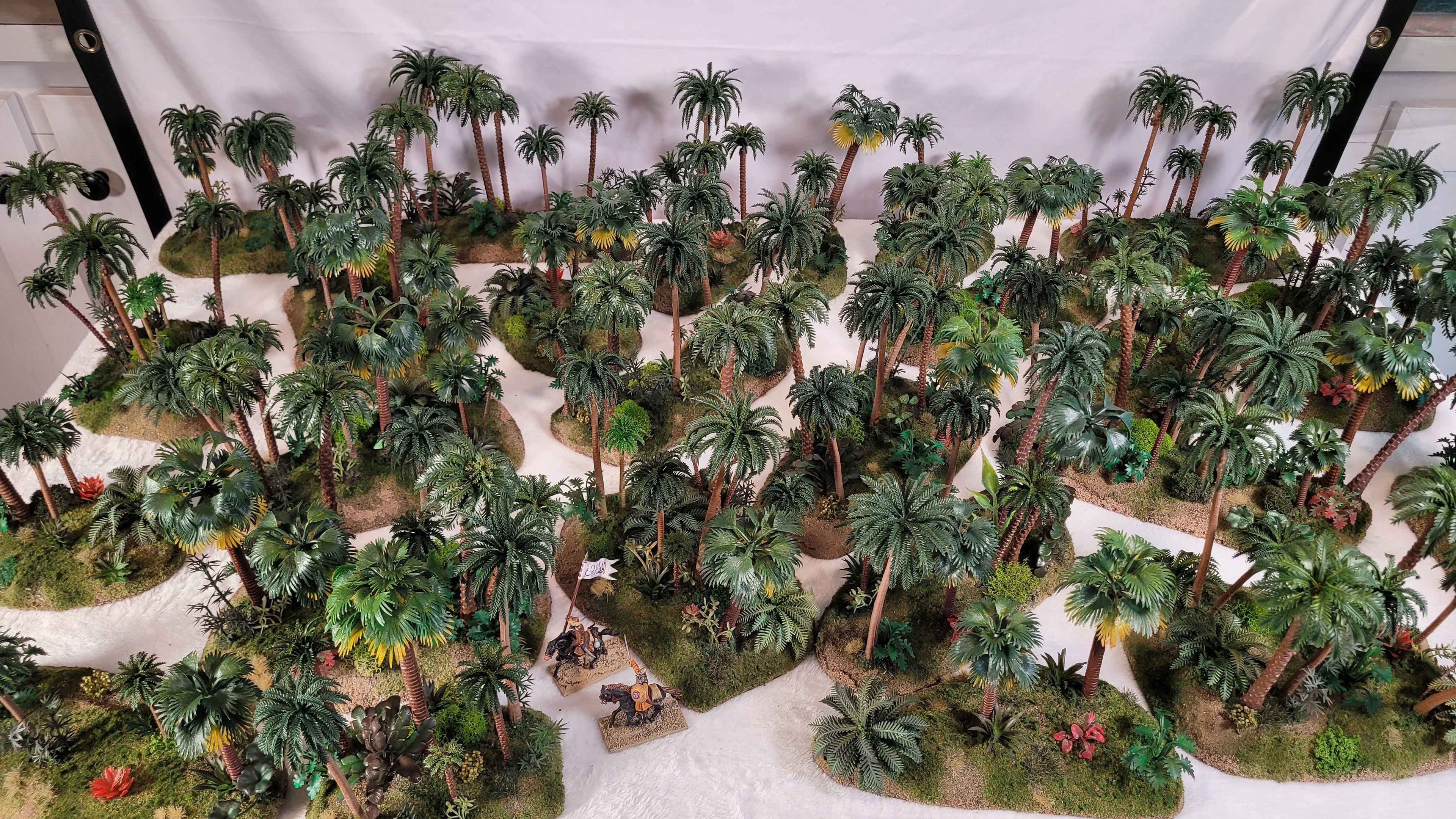 Mega Jungle Set - 25 Premium 28mm Terrain Pieces + 20 Bases + Matching Flock | Ready-to-Play Tropical Battlefield