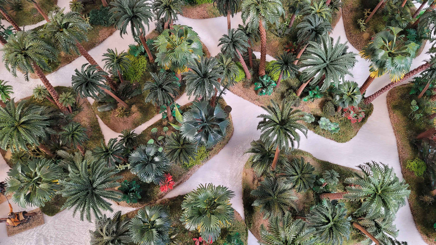 Mega Jungle Set - 25 Premium 28mm Terrain Pieces + 20 Bases + Matching Flock | Ready-to-Play Tropical Battlefield