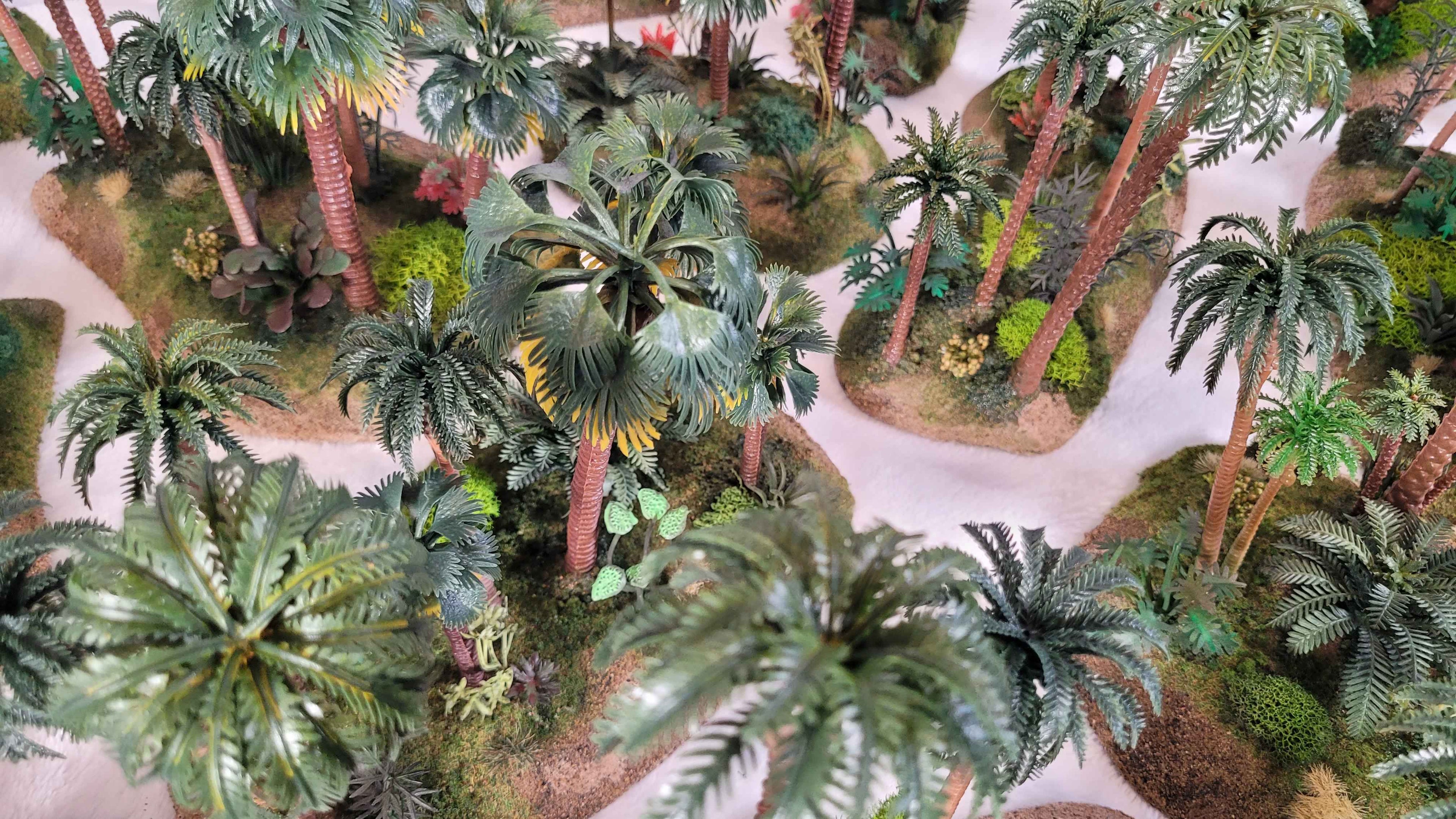 Mega Jungle Set - 25 Premium 28mm Terrain Pieces + 20 Bases + Matching Flock | Ready-to-Play Tropical Battlefield