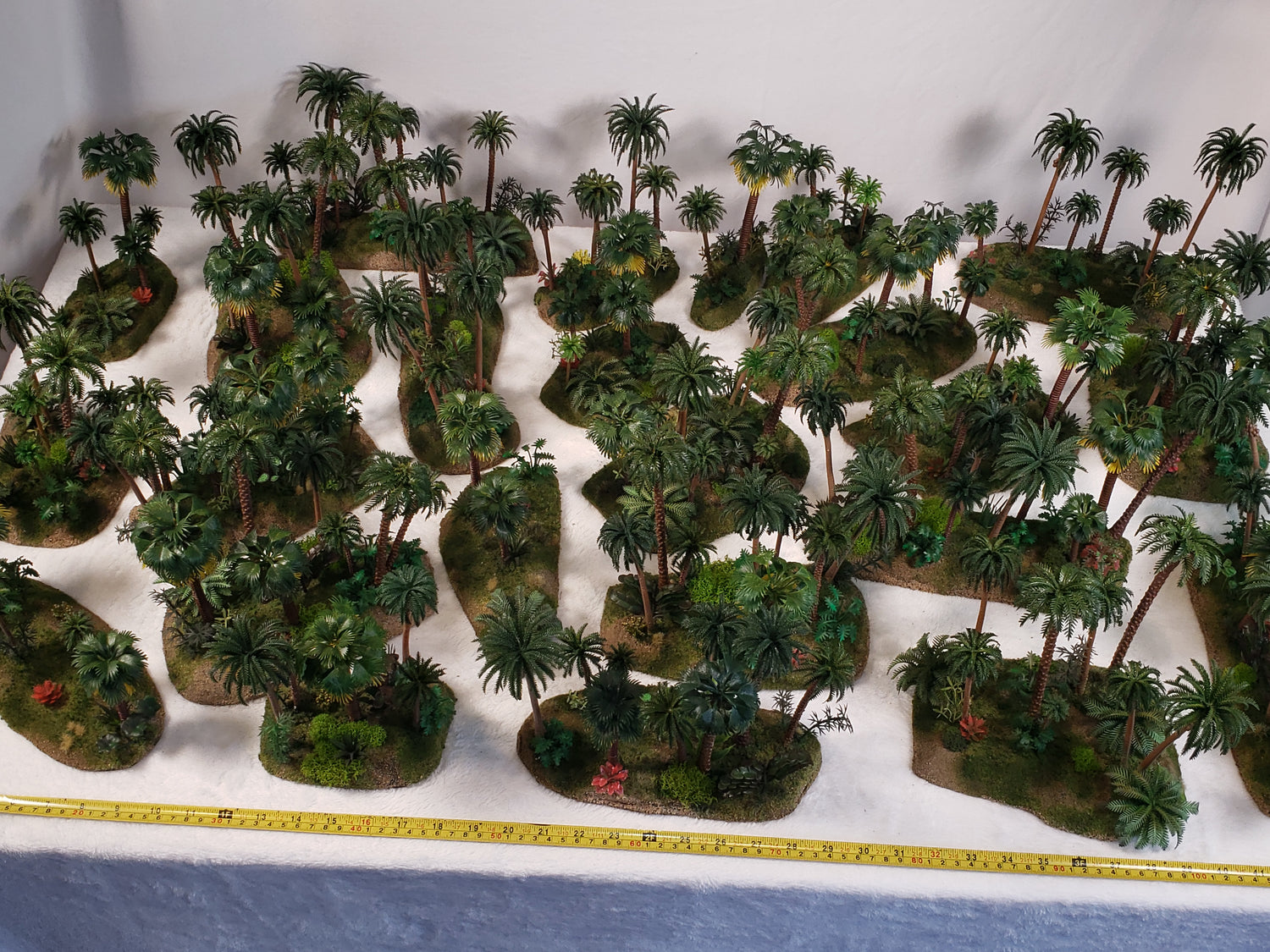 Mega Jungle Set - 25 Premium 28mm Terrain Pieces + 20 Bases + Matching Flock | Ready-to-Play Tropical Battlefield