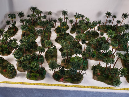 Mega Jungle Set - 25 Premium 28mm Terrain Pieces + 20 Bases + Matching Flock | Ready-to-Play Tropical Battlefield