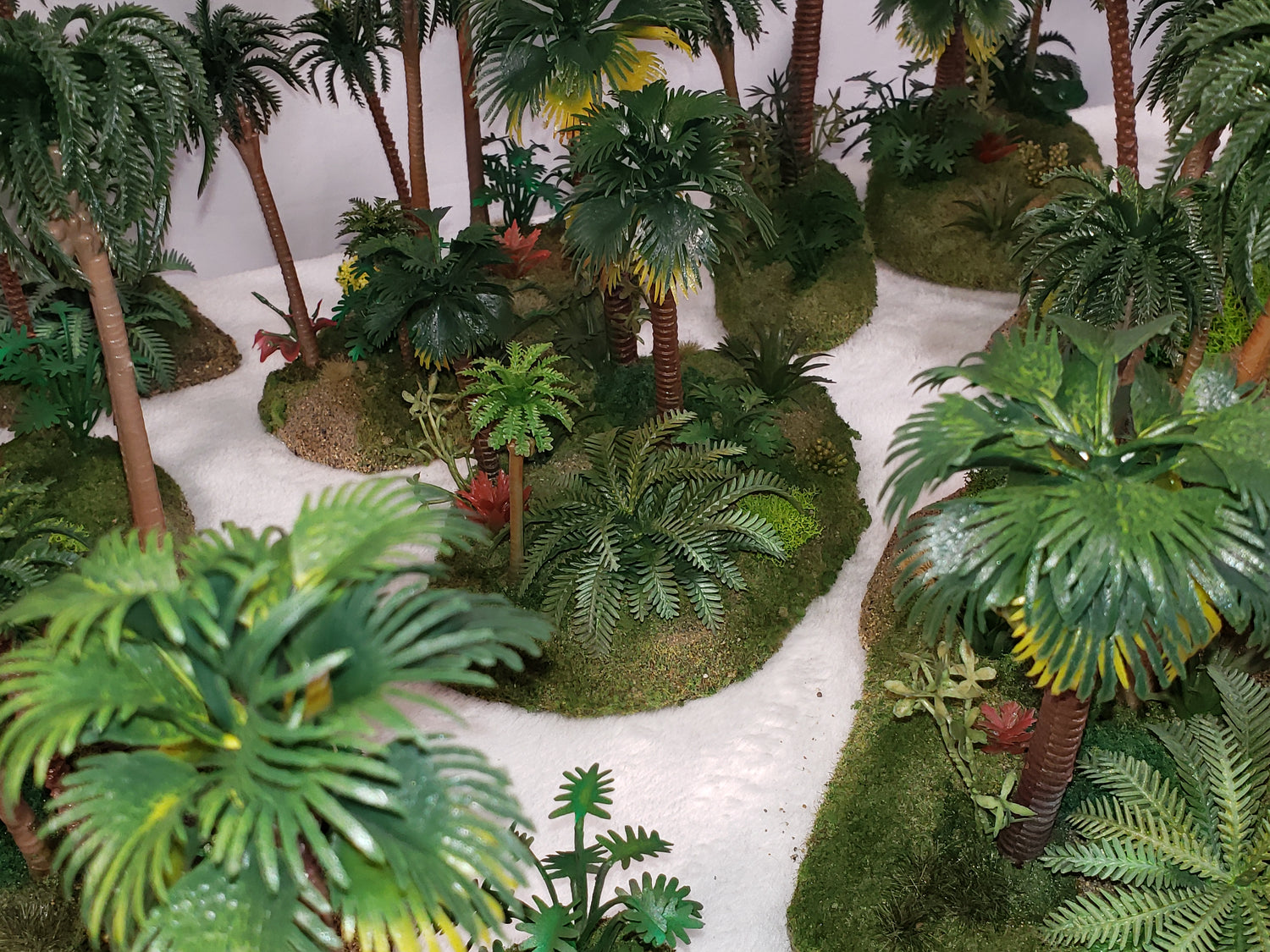 Mega Jungle Set - 25 Premium 28mm Terrain Pieces + 20 Bases + Matching Flock | Ready-to-Play Tropical Battlefield