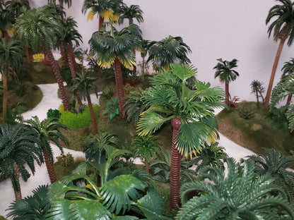 Mega Jungle Set - 25 Premium 28mm Terrain Pieces + 20 Bases + Matching Flock | Ready-to-Play Tropical Battlefield