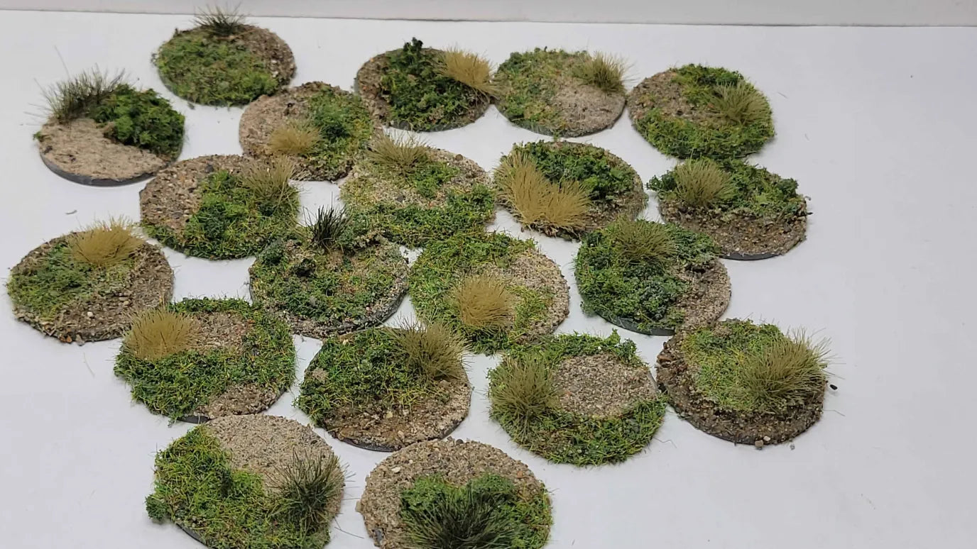 Mega Jungle Set - 25 Premium 28mm Terrain Pieces + 20 Bases + Matching Flock | Ready-to-Play Tropical Battlefield