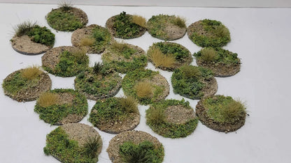 Mega Jungle Set - 25 Premium 28mm Terrain Pieces + 20 Bases + Matching Flock | Ready-to-Play Tropical Battlefield
