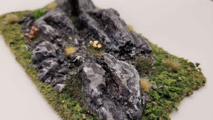 Rocky Highlands Modular Terrain Set | 5piece 28mm Wargaming Scatter Terrain with Trees Ships Free