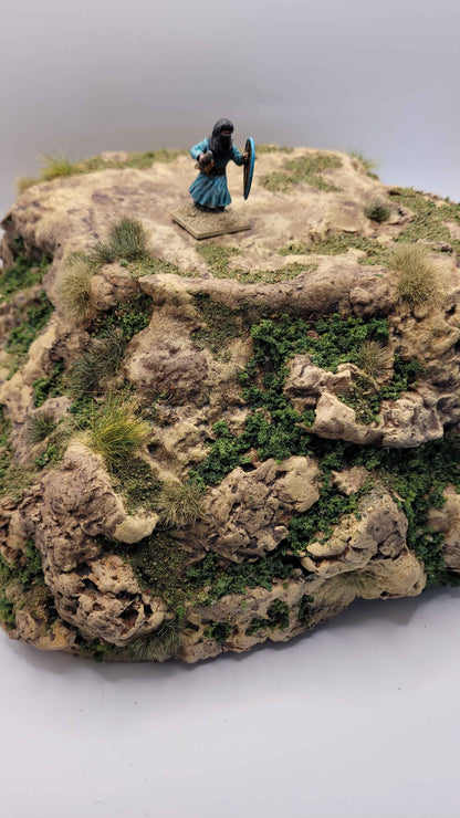 11-Piece Desert Rock &amp; Hill Terrain Set | 28mm Wargaming | Painted &amp; Flocked | Ready to Play