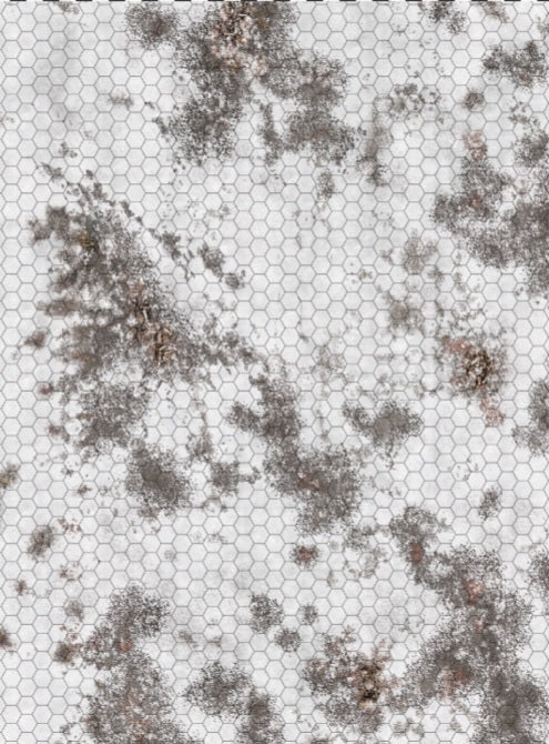 Winter Wreckage Hex Battle Mat — FeltPro™ Cloth