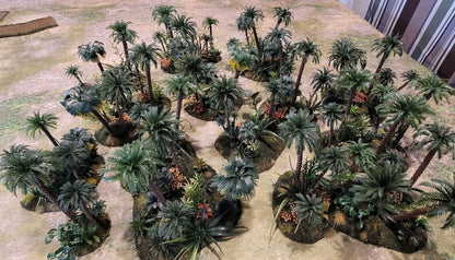Handcrafted Vietnam/Jungle Terrain Set – River, Roads, Rice Paddy &amp; Jungle (28mm, Multi-Scale) – 44-Piece Complete Table Set