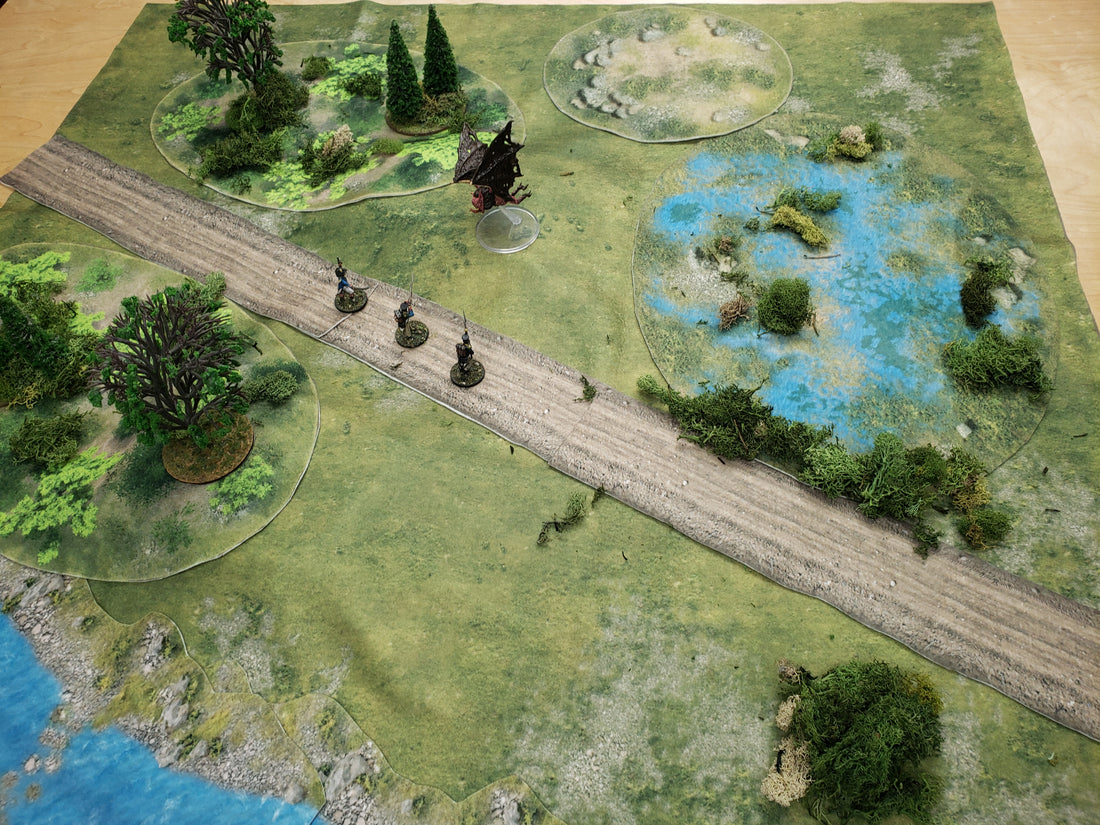 FeltPro™ Cut &amp; Play Dirt Road Long Straights — 8 2.5" Wide Sections