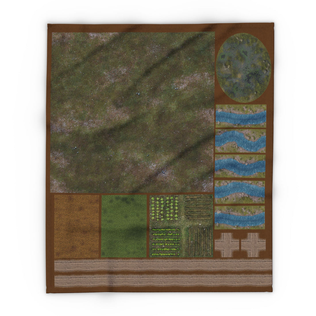 The FeltPro™ System Starter Kit - 3ft x 3ft Combo Battle Mat with Cut&amp;Play Terrain