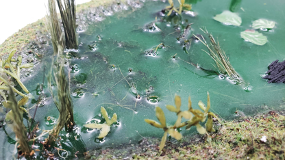 28mm Reeded Marsh / Green Pond — Hand-Made Water Feature 