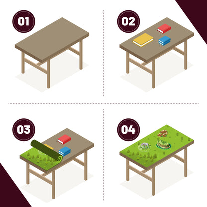 Straight Cobbles FeltPro™ Cloth Battle Mat