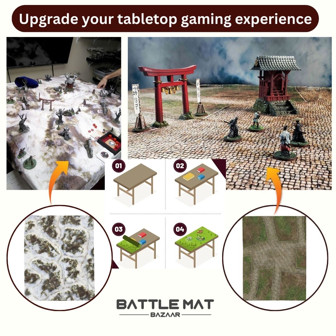 Straight Cobbles FeltPro™ Cloth Battle Mat