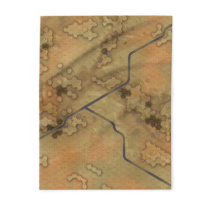 Desert Crossroads Hex Battle Mat — FeltPro Cloth for BattleTech &amp; Alpha Strike