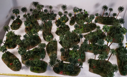 Mega Jungle Set - 25 Premium 28mm Terrain Pieces + 20 Bases + Matching Flock | Ready-to-Play Tropical Battlefield