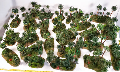 Mega Jungle Set - 25 Premium 28mm Terrain Pieces + 20 Bases + Matching Flock | Ready-to-Play Tropical Battlefield