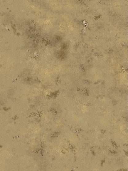 Tan desert FeltPro wargame mat with mottled sand, gravel and dry scrub texture, no roads or landmarks, for 6mm to 32mm sci-fi and historical gaming